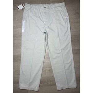 Haggar Classic Fit Pants Iron Free Premium Khaki  44 x 30 Beige Dress Pants